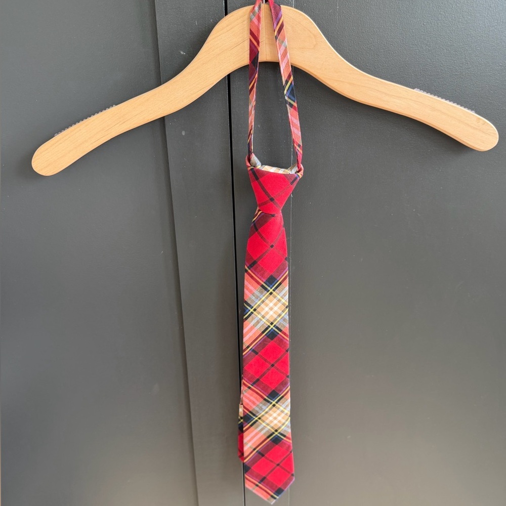 J. Crew | Crewcuts | Red Plaid Zip Tie | 52” Length | NWT